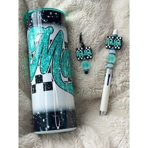 Mama 20oz Tumbler Set: Beaded Straw Hanger & Multi Color Pen